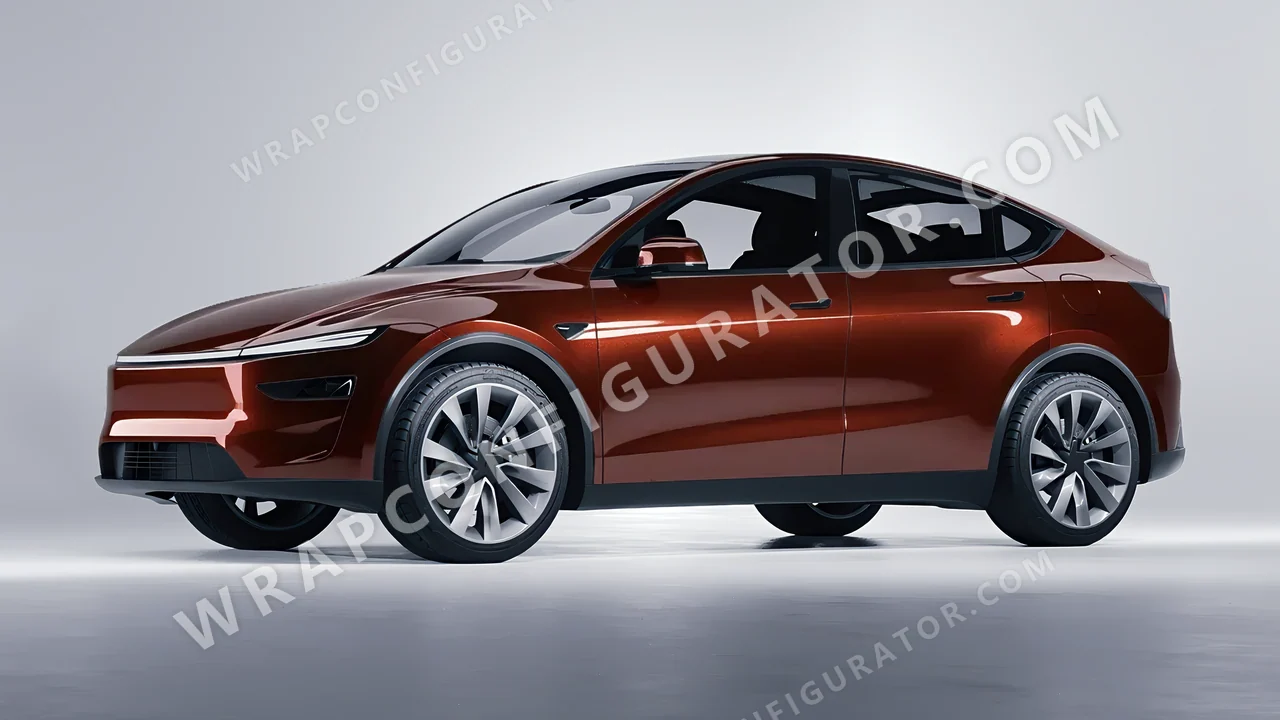 Orange Tesla Model Y Juniper 2025 wrapped in Colourshield PPF by HyperPro Copper HGM77-P