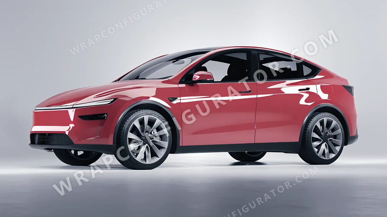 Pink Tesla Model Y Juniper 2025 wrapped in Colourshield PPF by HyperPro Dried Rose HGF81-P