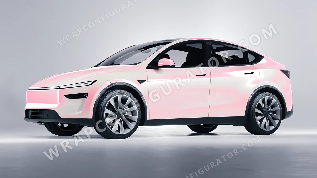Pink Tesla Model Y Juniper 2025 wrapped in Colourshield PPF by HyperPro Purple/Pink CGM15-P