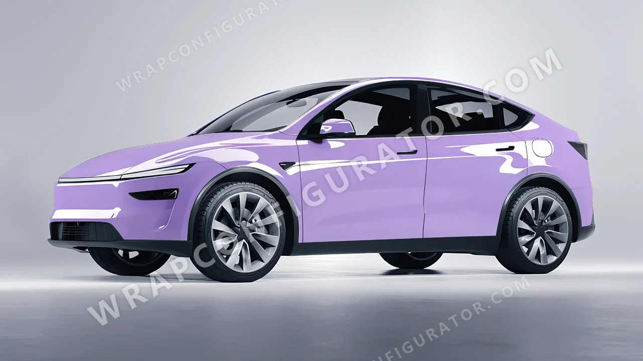 Purple Tesla Model Y Juniper 2025 wrapped in Colourshield PPF by HyperPro Amethyst HGF27-P