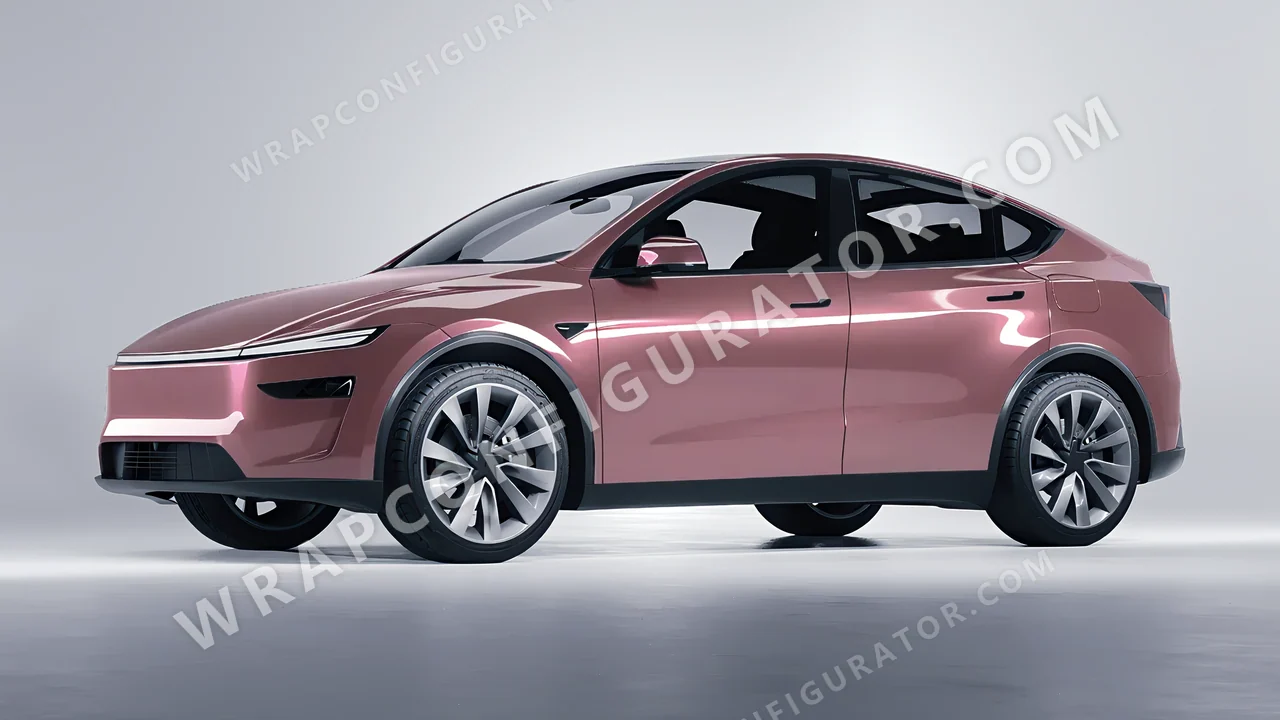 Purple Tesla Model Y Juniper 2025 wrapped in Inozetek Dynamic PPF Berry DPPF943