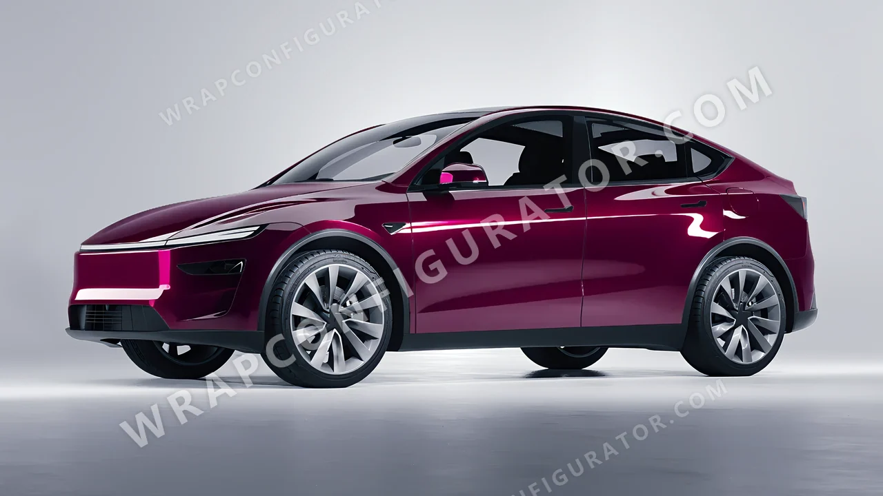 Red Tesla Model Y Juniper 2025 wrapped in Colourshield PPF by HyperPro Ruby Star HGF61-P