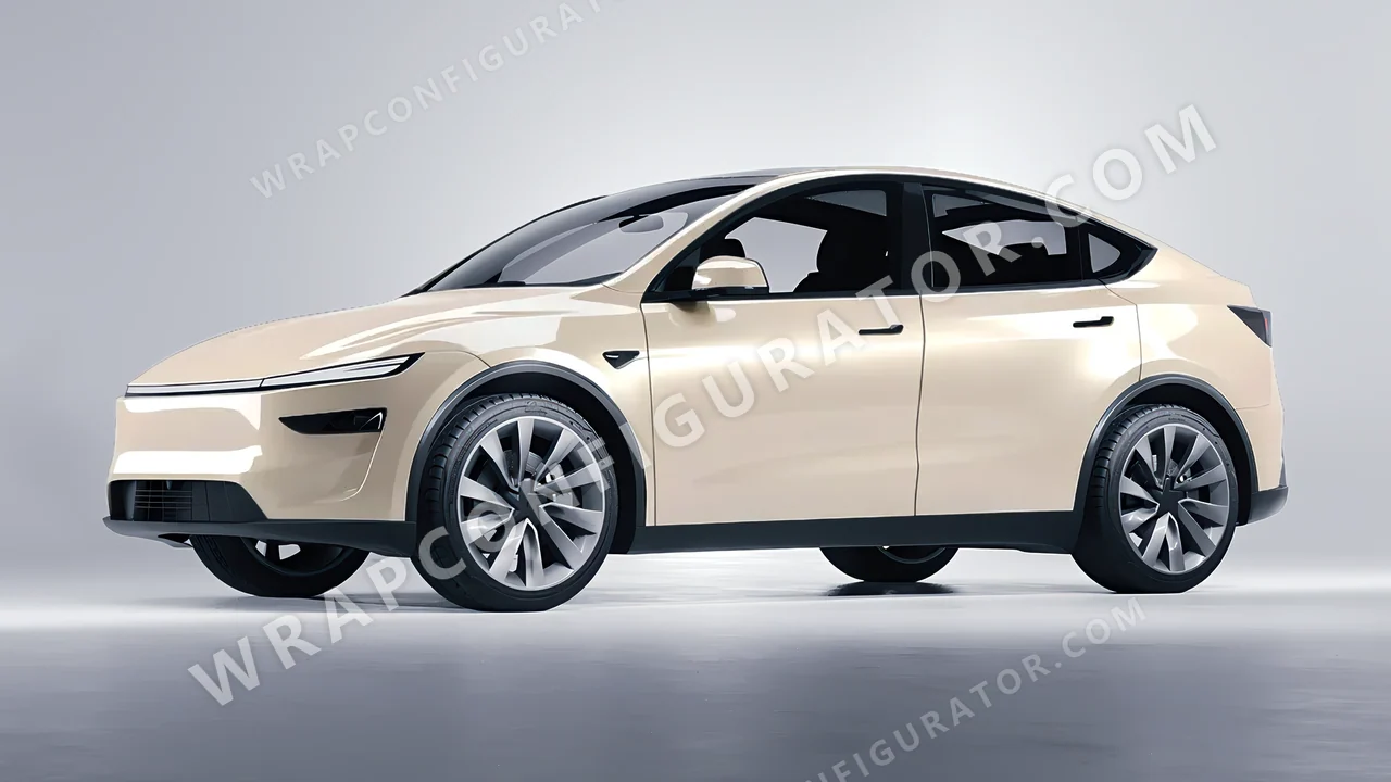 White Tesla Model Y Juniper 2025 wrapped in Colourshield PPF by HyperPro White GAF42-P