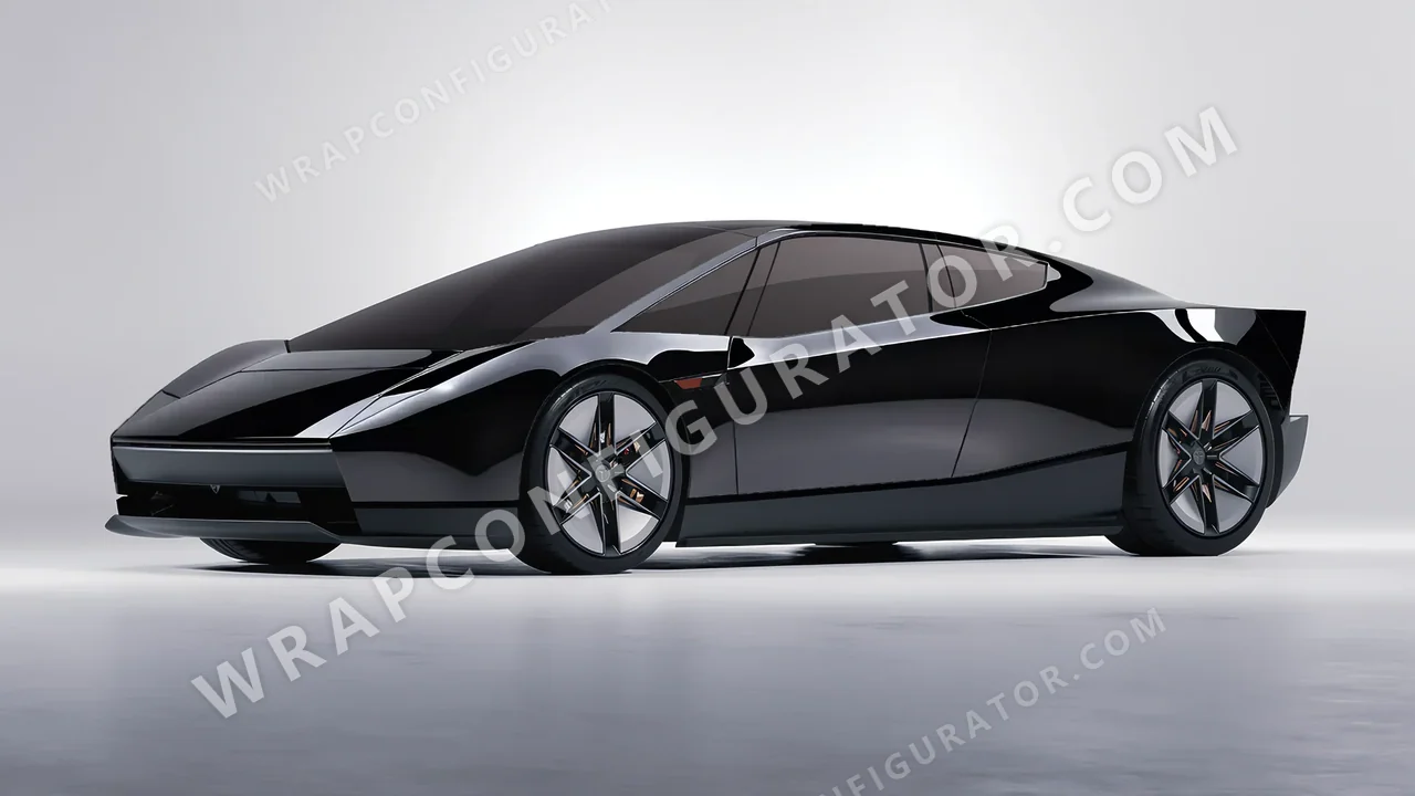 Black Tesla Roadster 2026 wrapped in 3M Gloss Black Metallic G212