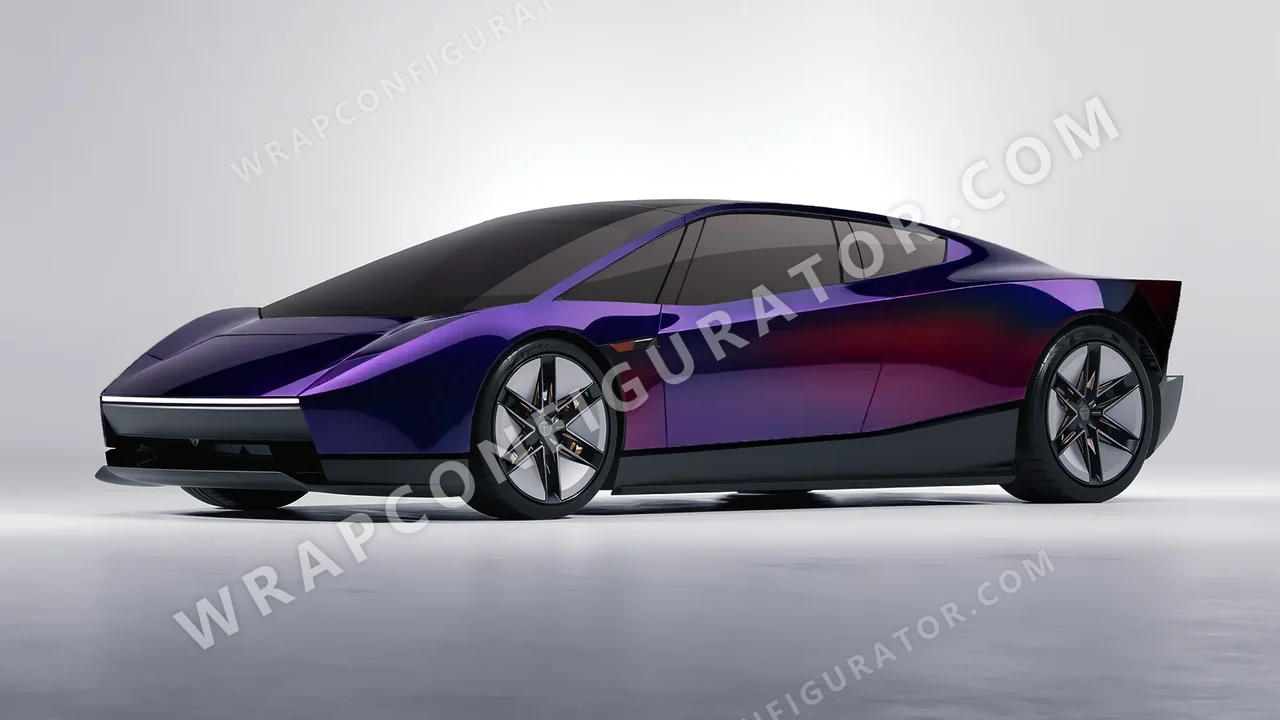 Black Tesla Roadster 2026 wrapped in 3M Gloss Wicked GP298
