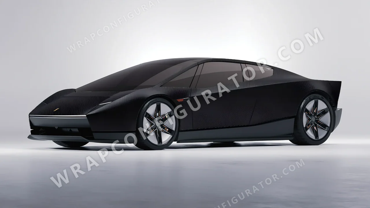 Black Tesla Roadster 2026 wrapped in 3M Matrix Black MX12