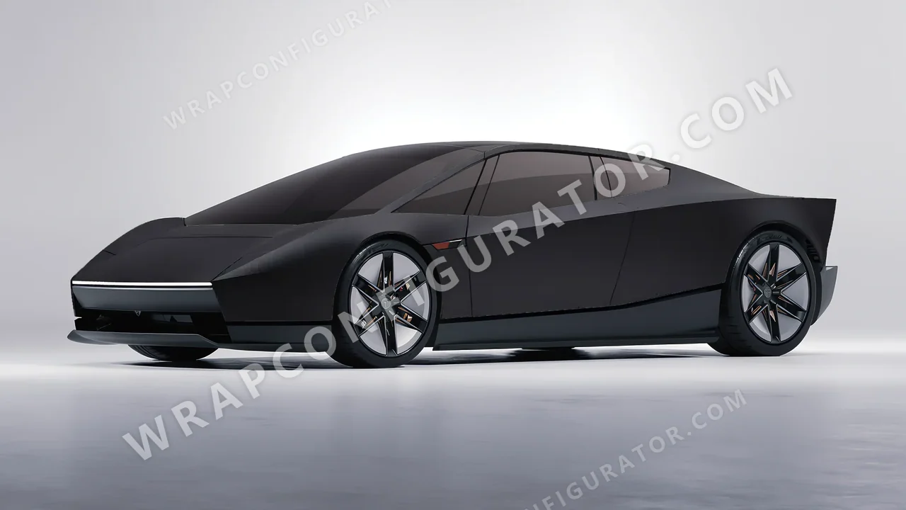 Black Tesla Roadster 2026 wrapped in 3M Matte Black M12