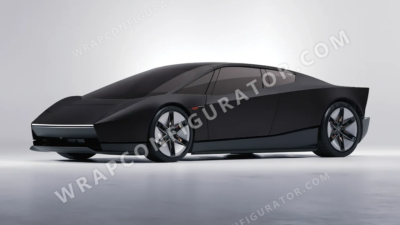 Black Tesla Roadster 2026 wrapped in 3M Matte Deep Black M22
