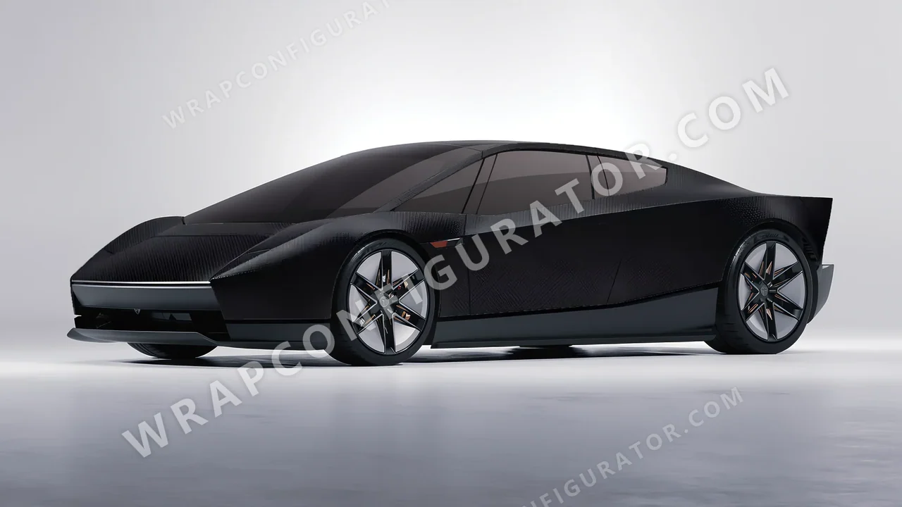 Black Tesla Roadster 2026 wrapped in 3M Shadow Black SB12