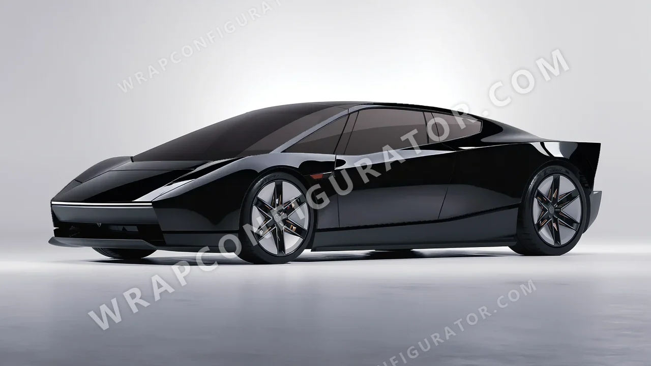 Black Tesla Roadster 2026 wrapped in Avery Dennison Obsidian Black SW900-191-O