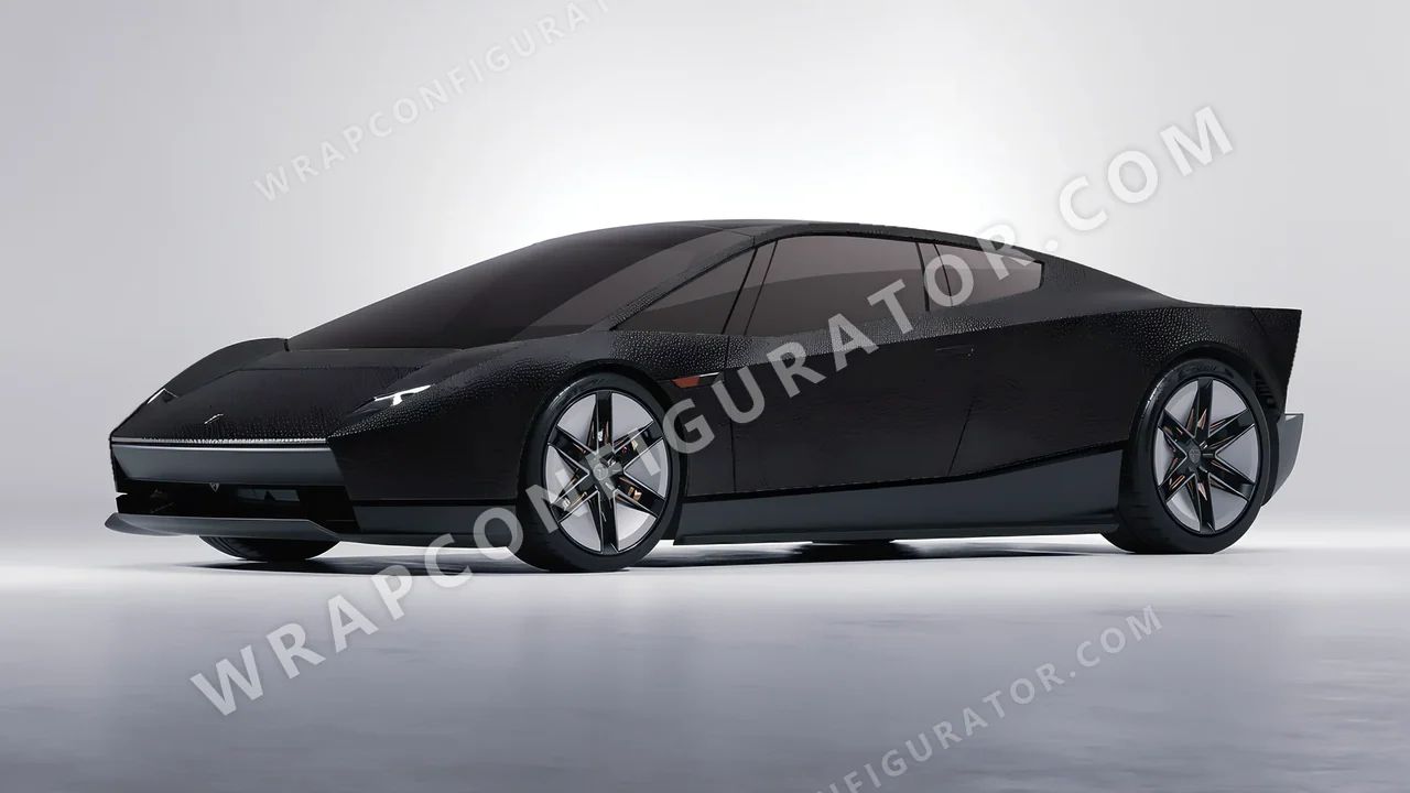Black Tesla Roadster 2026 wrapped in Avery Dennison Rugged Onyx Black SW900-182-X