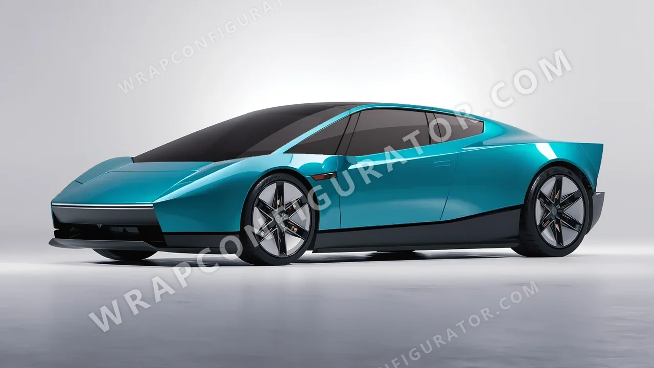 Blue Tesla Roadster 2026 wrapped in 3M Gloss Atomic Teal G356