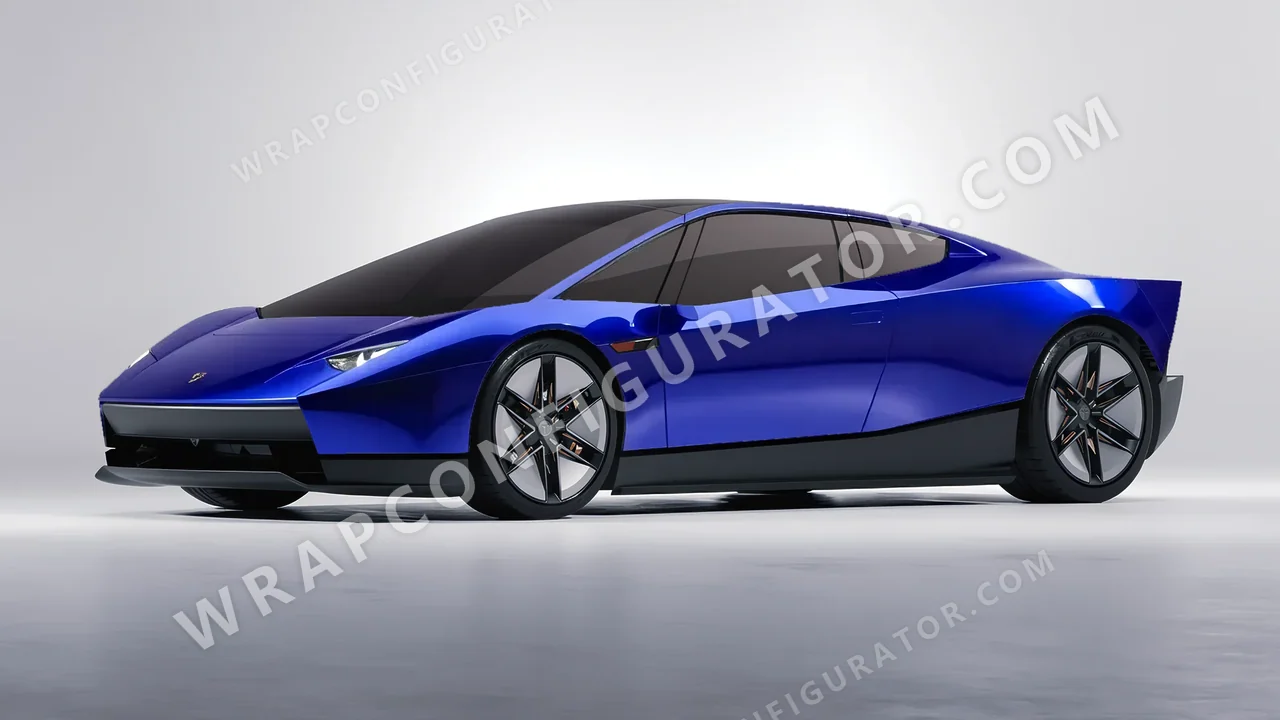 Blue Tesla Roadster 2026 wrapped in Avery Dennison Blue SF100-256-S