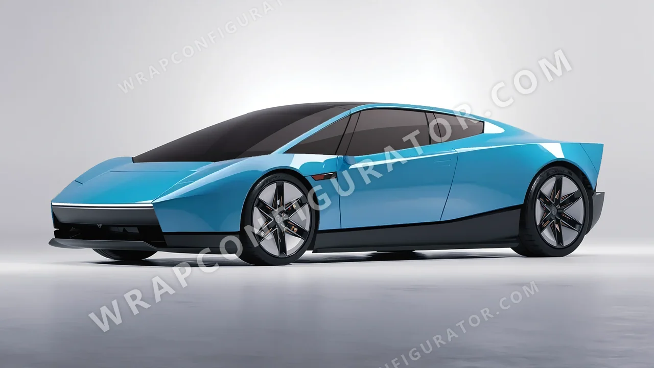 Blue Tesla Roadster 2026 wrapped in Avery Dennison Park Avenue Blue SW900-703-O