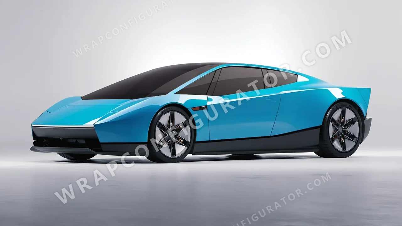 Blue Tesla Roadster 2026 wrapped in Avery Dennison Turquoise Ocean SW900-6329-O
