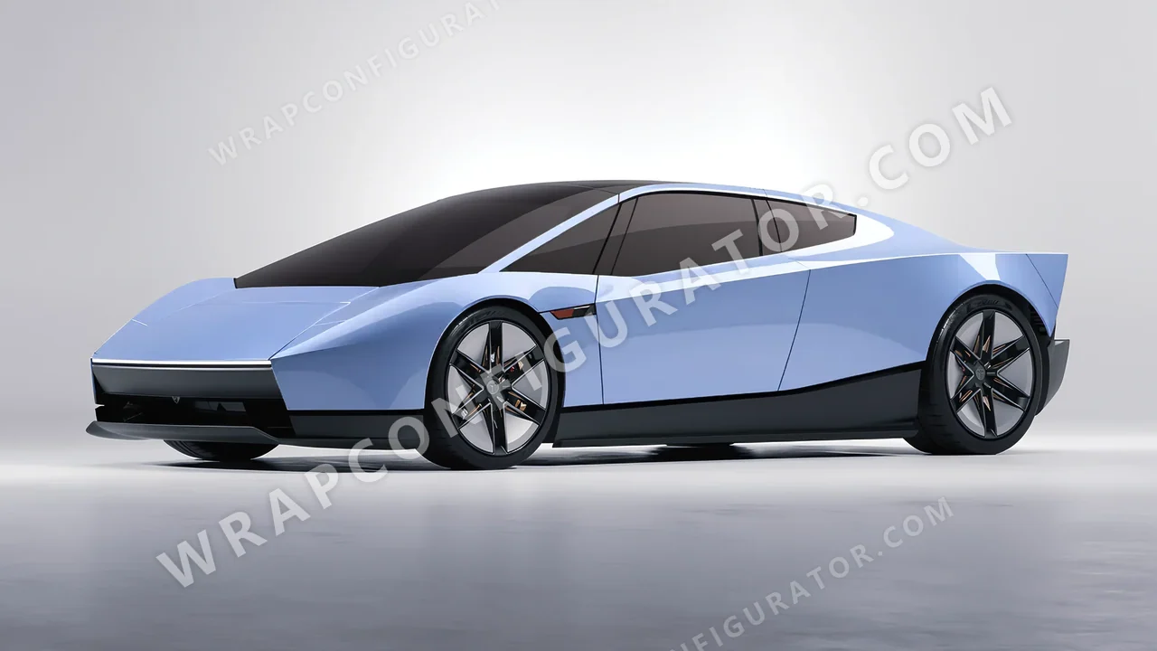 Blue Tesla Roadster 2026 wrapped in Colourshield PPF by HyperPro Baby Blue HGM67-P