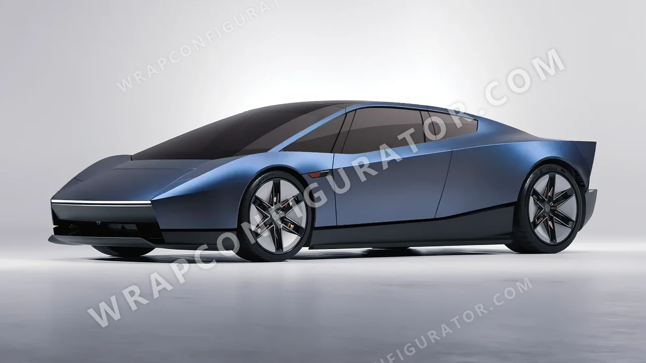 Blue Tesla Roadster 2026 wrapped in Colourshield PPF by HyperPro Dark Gray Blue MSF51-P
