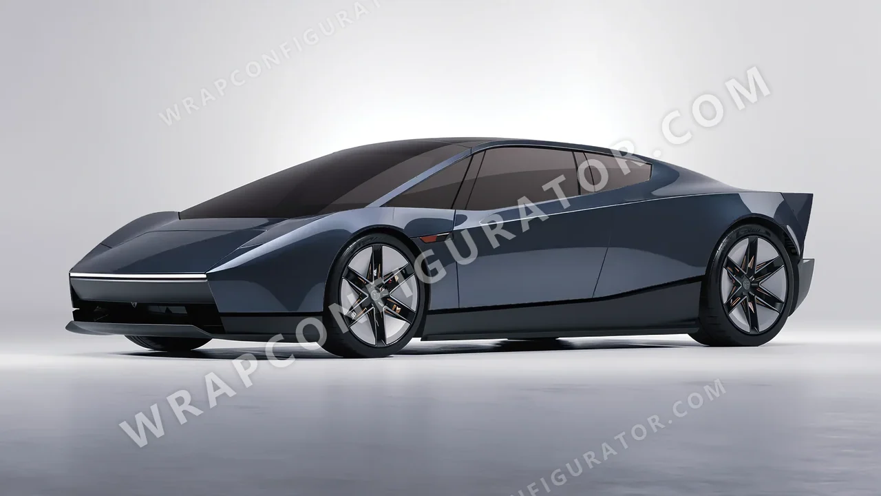 Blue Tesla Roadster 2026 wrapped in Colourshield PPF by HyperPro Gray Blue GAF38-P