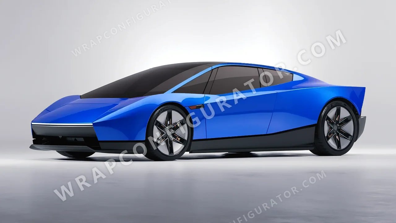 Blue Tesla Roadster 2026 wrapped in Colourshield PPF by HyperPro Ocean Blue HGM68-P