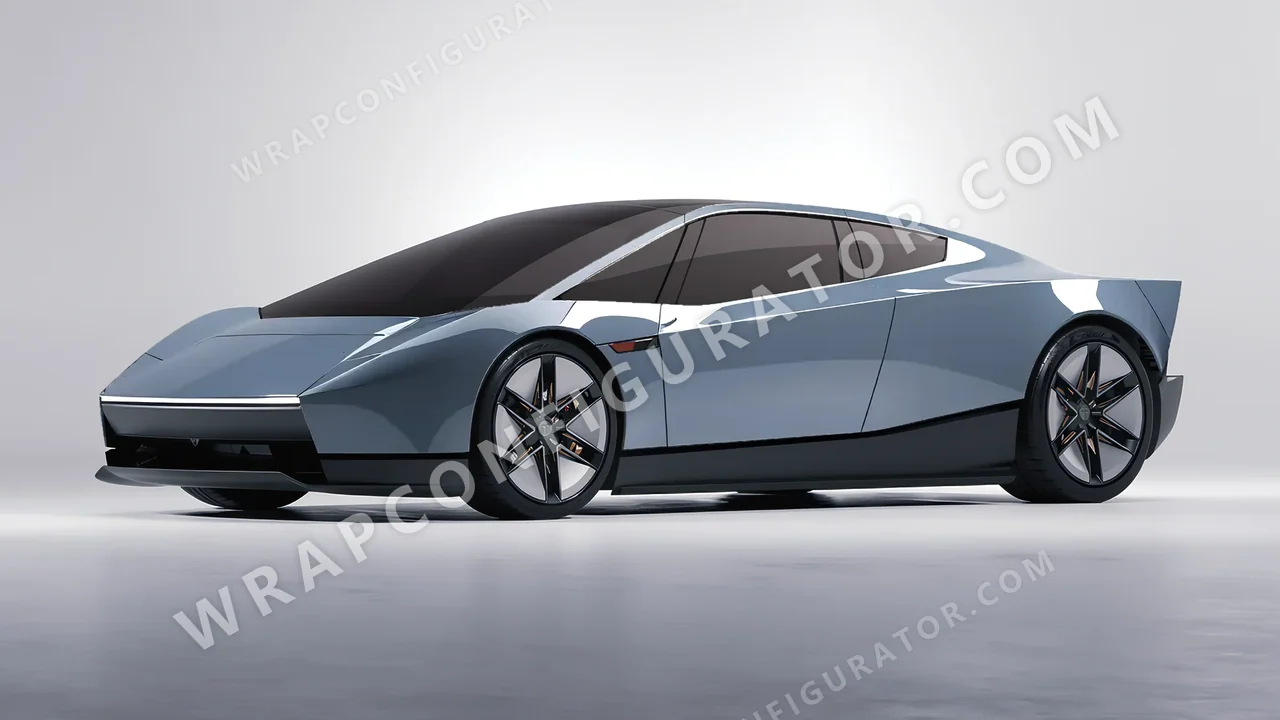 Blue Tesla Roadster 2026 wrapped in Colourshield PPF by HyperPro Smoky Blue HGF24-P