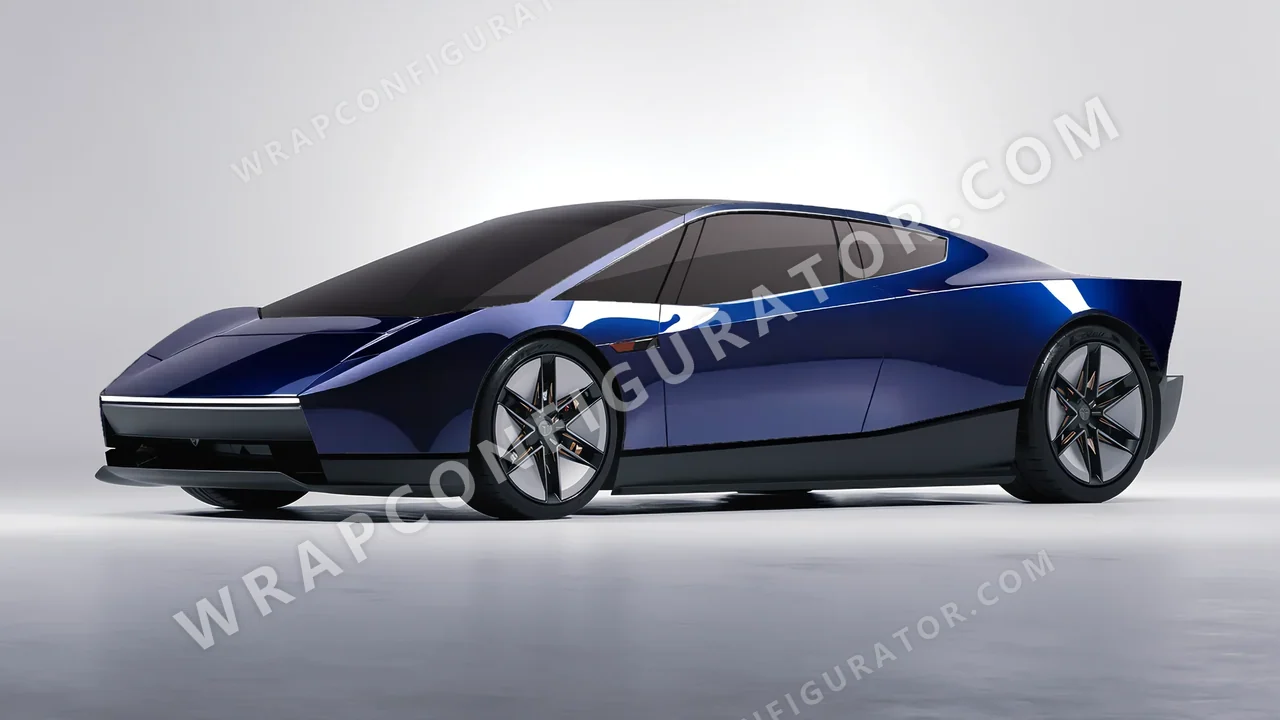 Blue Tesla Roadster 2026 wrapped in Inozetek Dynamic PPF Black Blue DPPF925