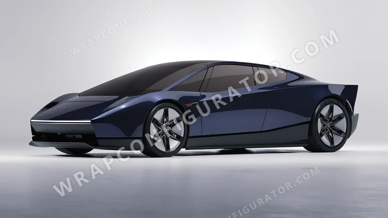 Blue Tesla Roadster 2026 wrapped in Inozetek Dynamic PPF Graphite Blue DPPF922