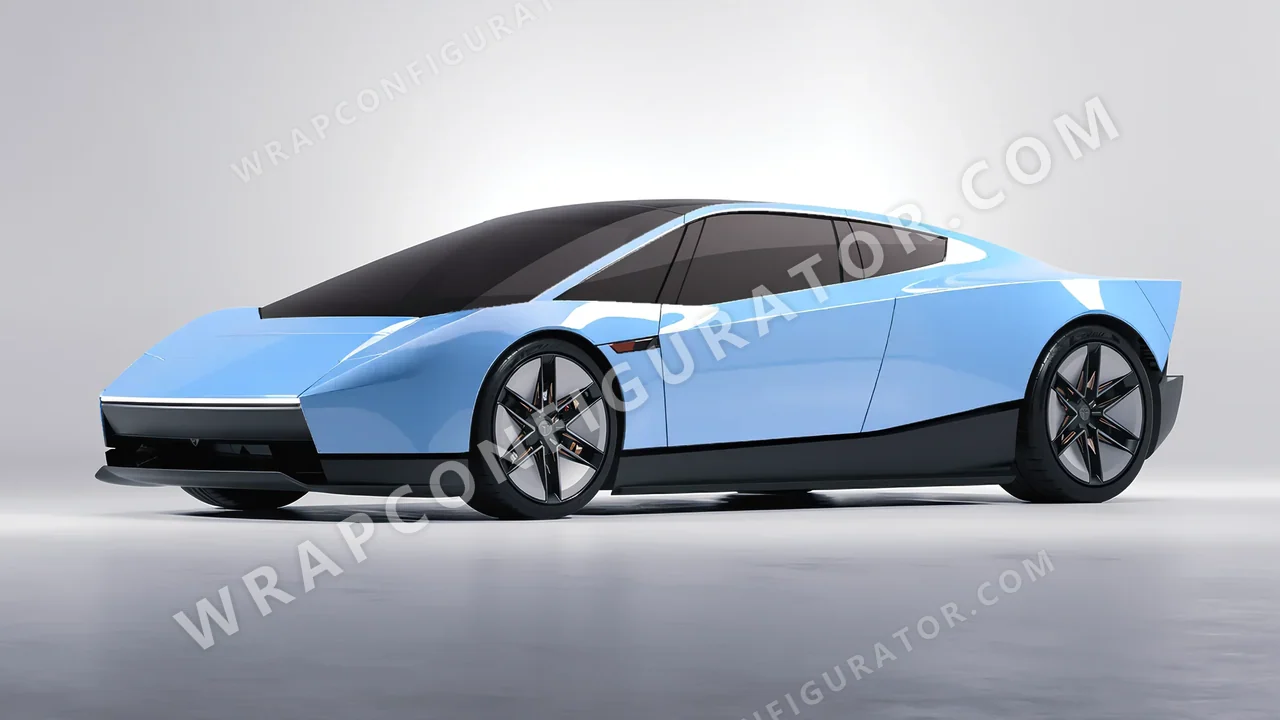 Blue Tesla Roadster 2026 wrapped in Inozetek Dynamic PPF Pebble Blue DPPF923