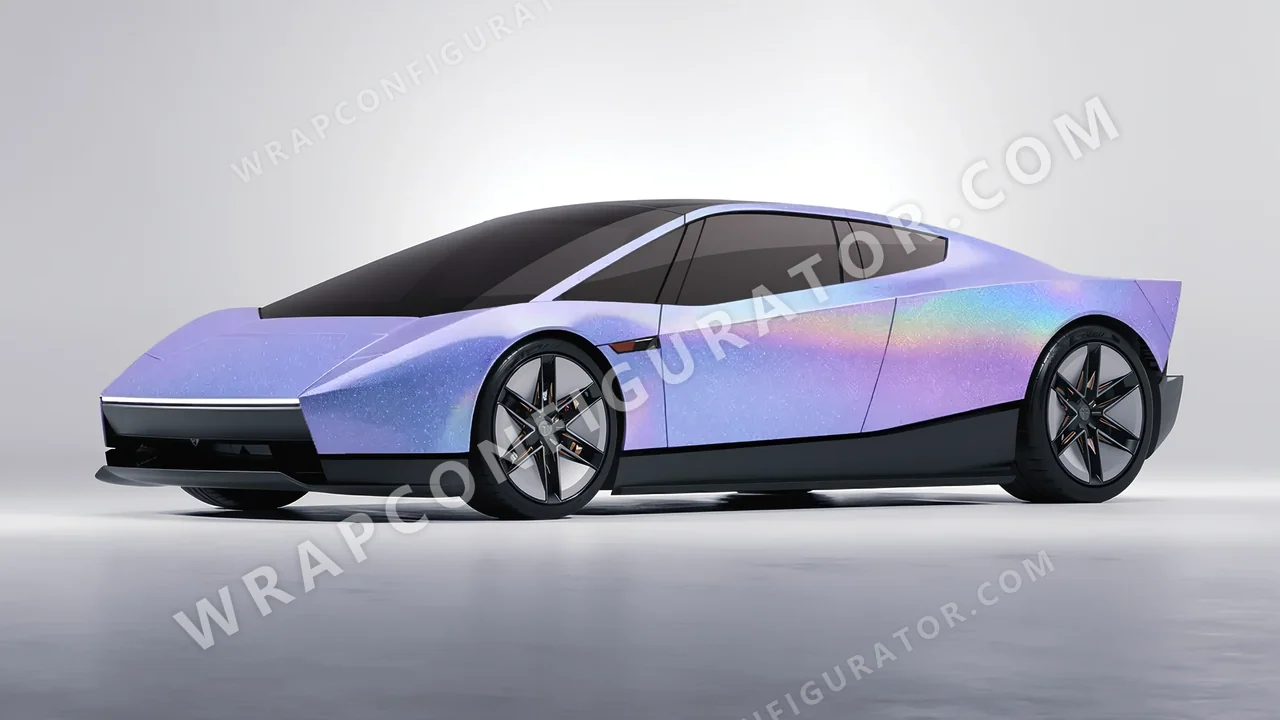Blue Tesla Roadster 2026 wrapped in ORACAL Intergalactic Blue 970RA-155G