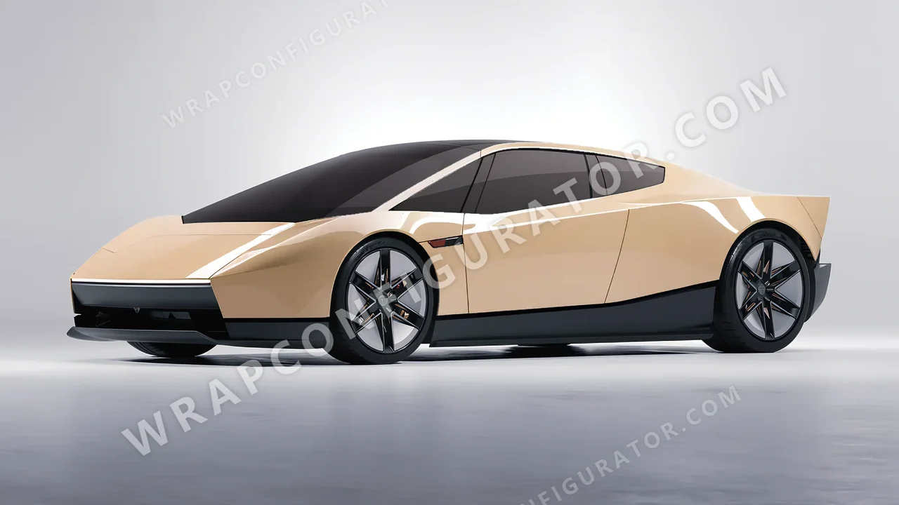 Brown Tesla Roadster 2026 wrapped in Inozetek Dynamic PPF Sand Dune DPPF704