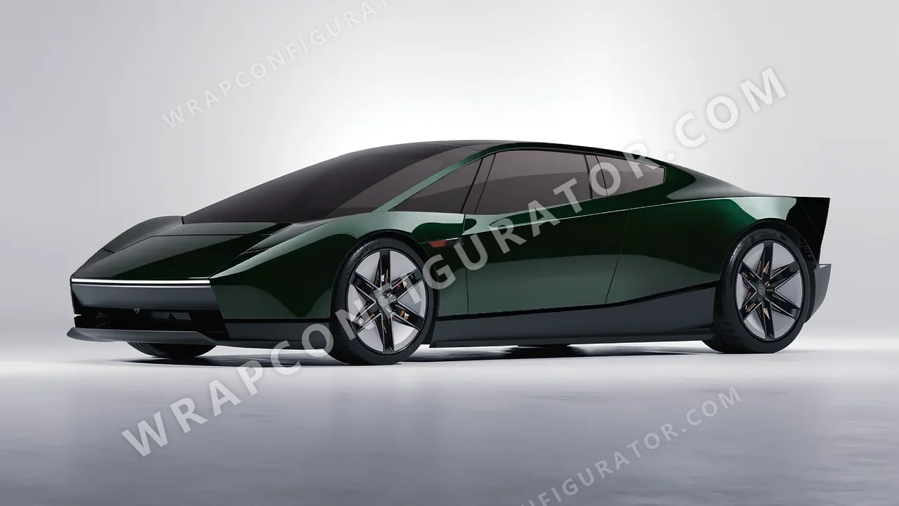 Green Tesla Roadster 2026 wrapped in Colourshield PPF by HyperPro Dark Emerald HGM43-P