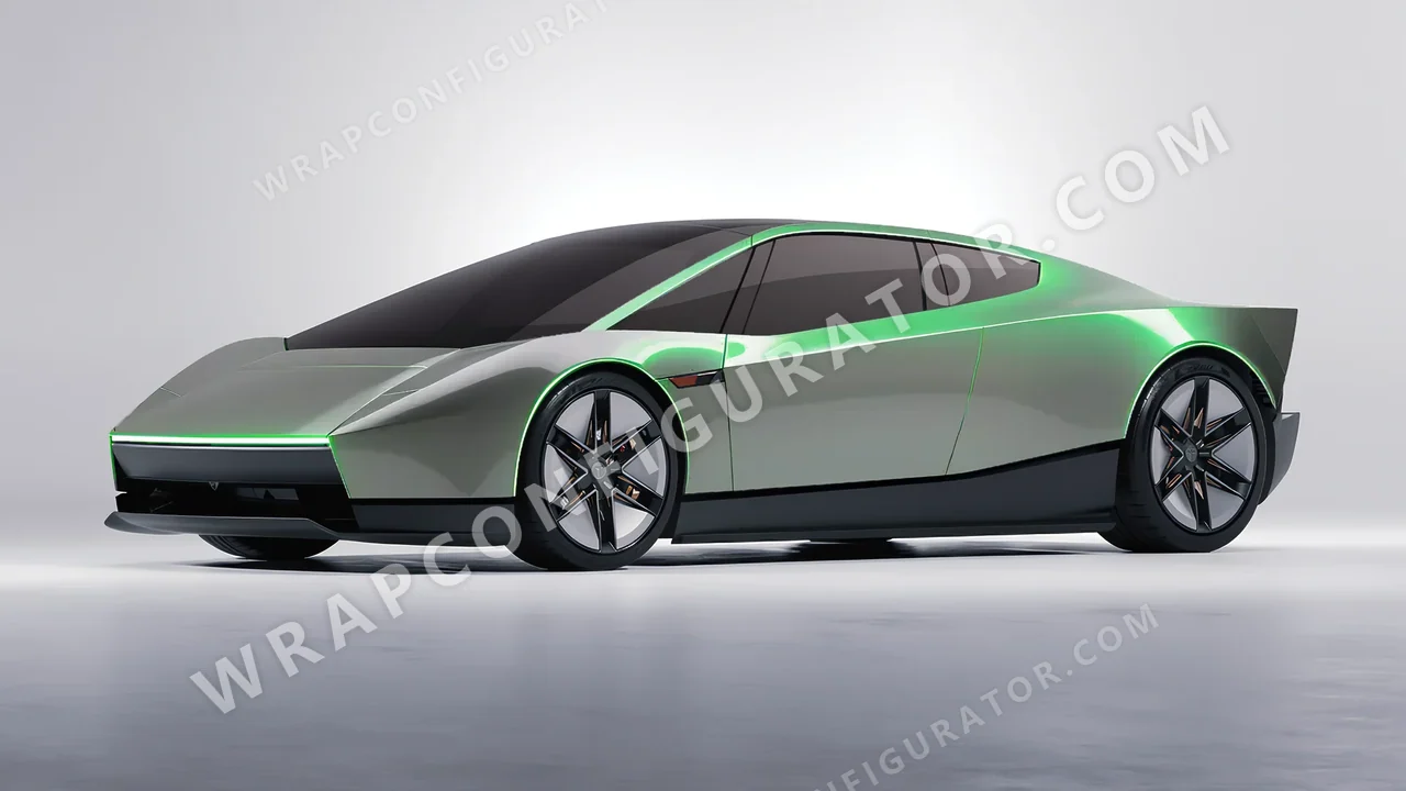 Green Tesla Roadster 2026 wrapped in Colourshield PPF by HyperPro Gray Green CGM10-P