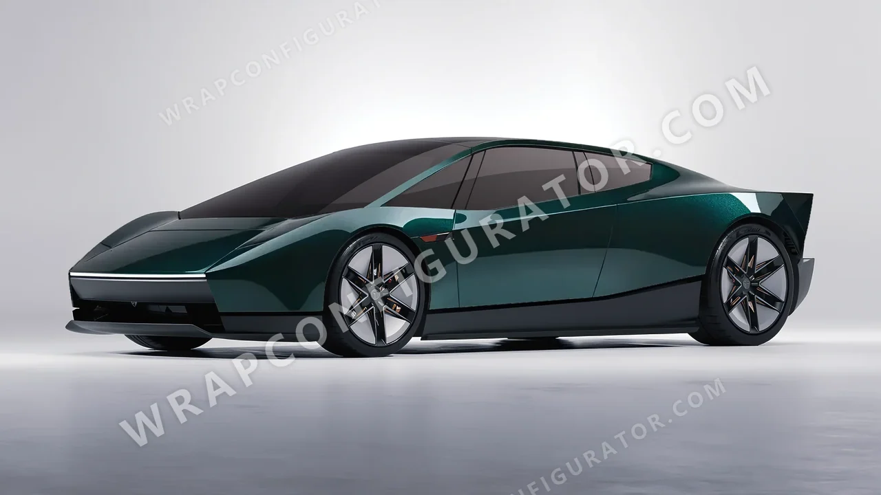 Green Tesla Roadster 2026 wrapped in Colourshield PPF by HyperPro Green GAF39-P