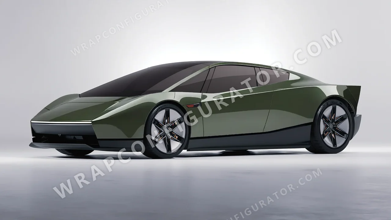 Green Tesla Roadster 2026 wrapped in Colourshield PPF by HyperPro Laurel Green HGM53-P