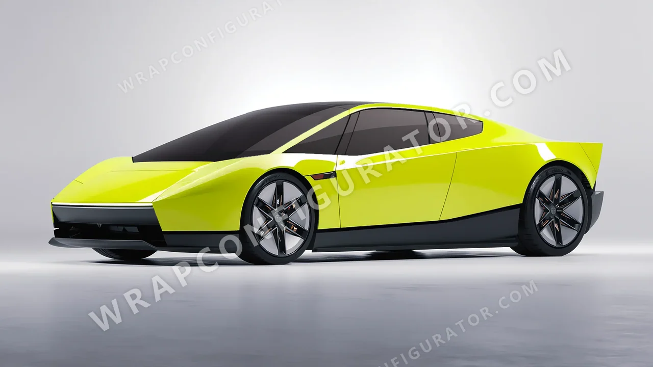 Green Tesla Roadster 2026 wrapped in Colourshield PPF by HyperPro Lemon Green HGF77-P
