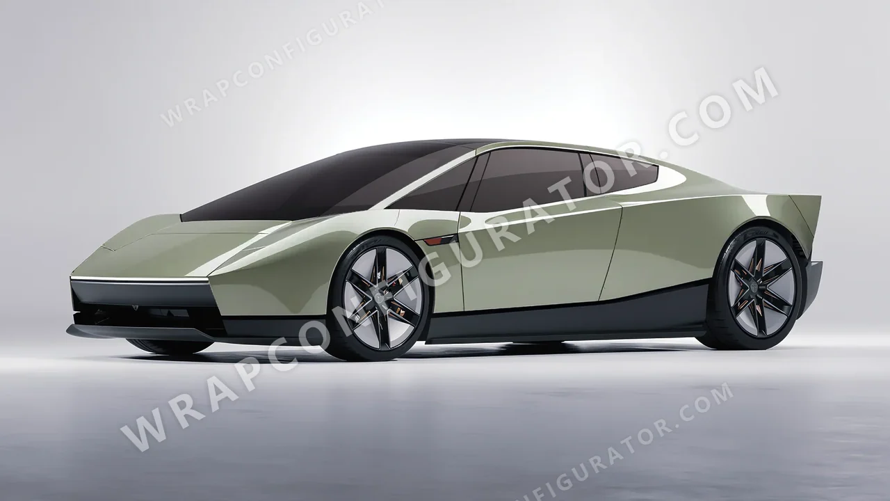 Green Tesla Roadster 2026 wrapped in Colourshield PPF by HyperPro Light Laurel Green HGM66-P