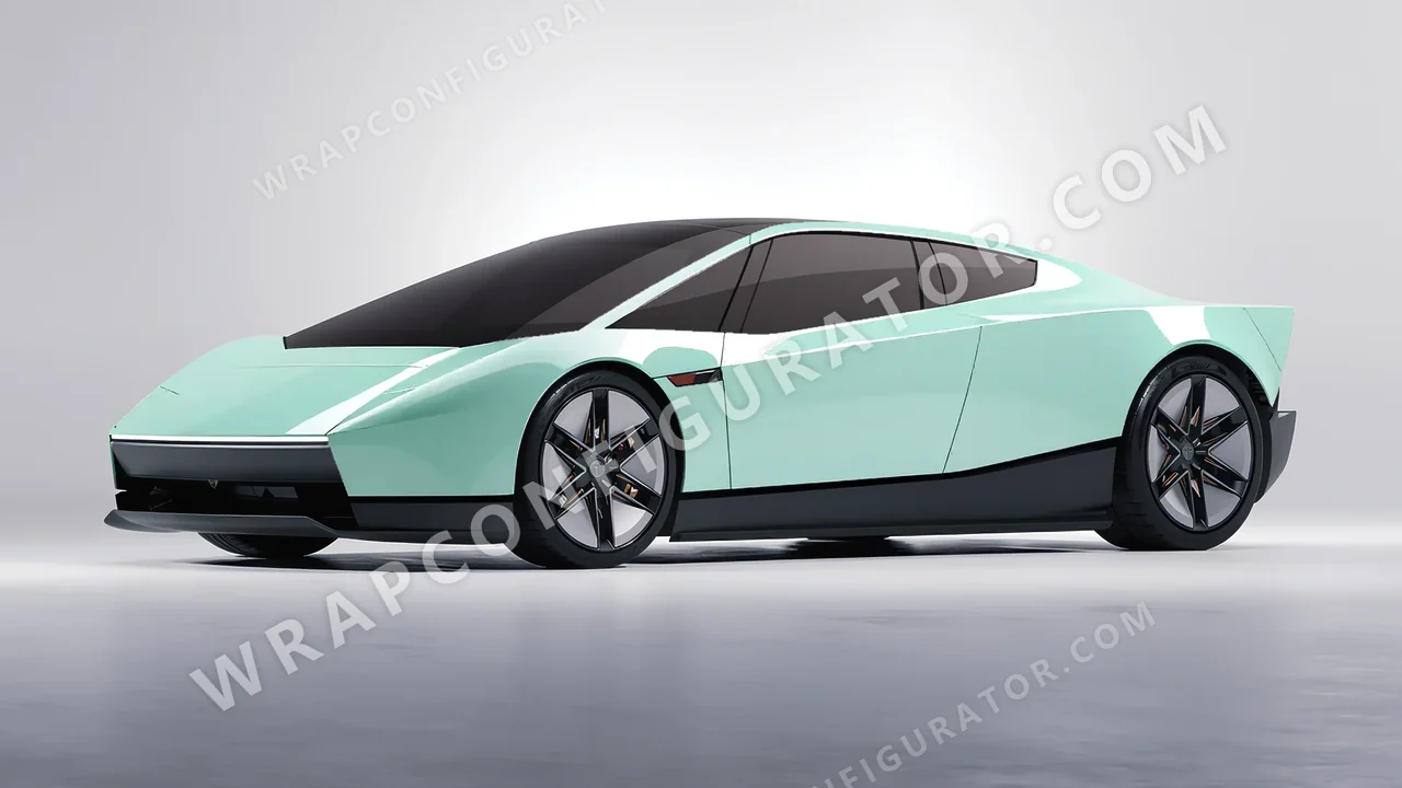 Green Tesla Roadster 2026 wrapped in Colourshield PPF by HyperPro Mint Green HGF80-P