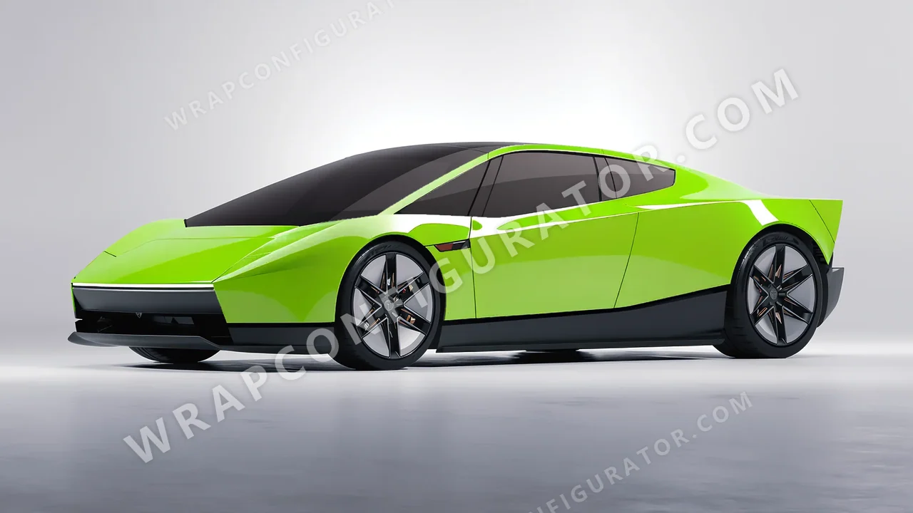 Green Tesla Roadster 2026 wrapped in Colourshield PPF by HyperPro Neon Green HGF76-P