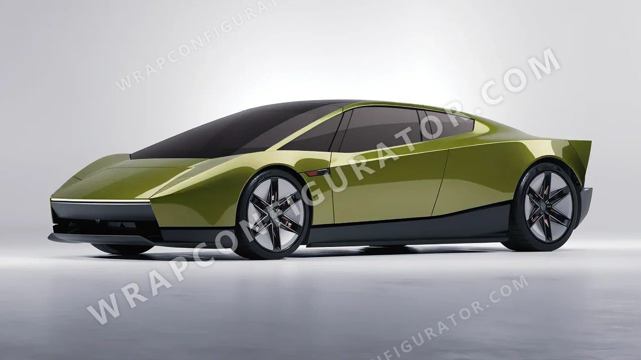 Green Tesla Roadster 2026 wrapped in Colourshield PPF by HyperPro Olive Green HGM25-P