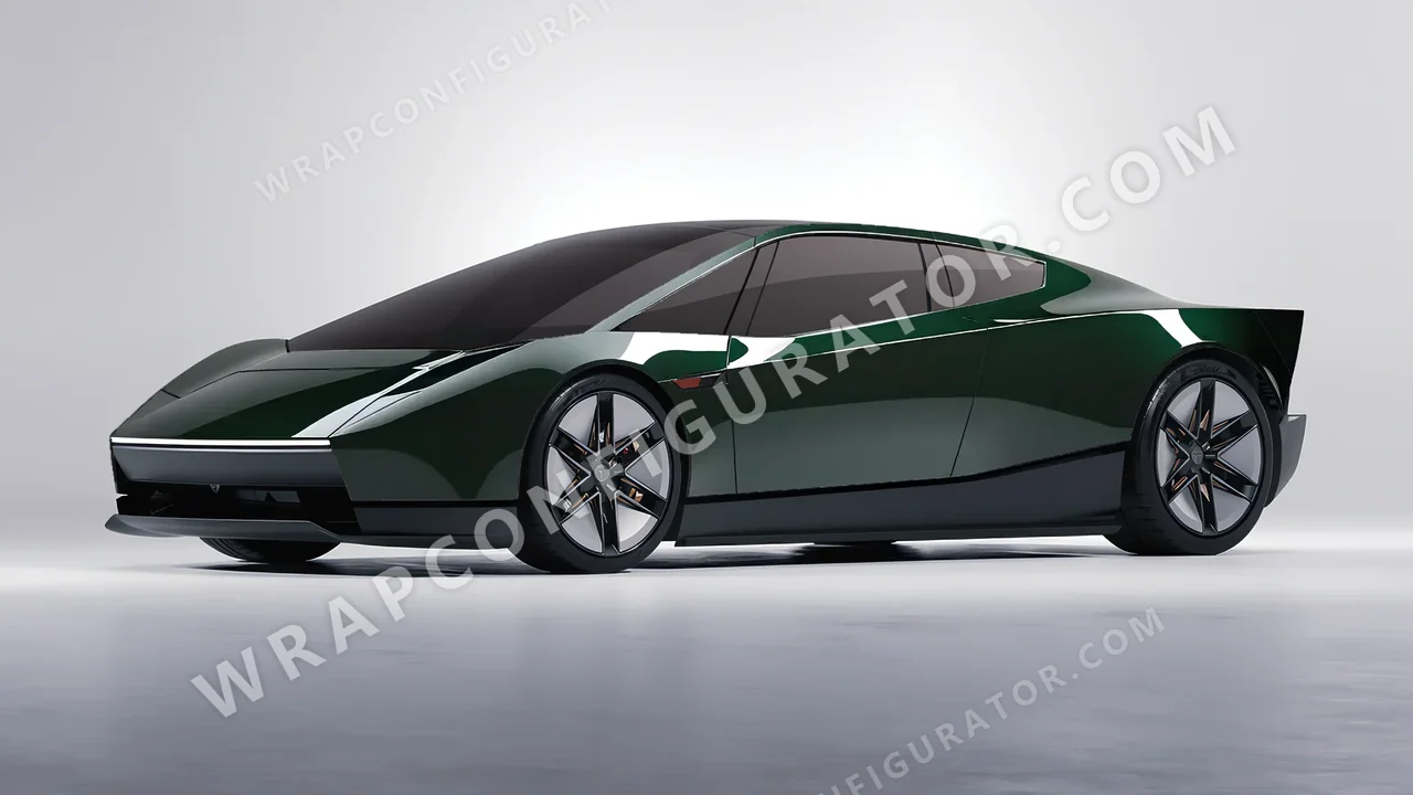 Green Tesla Roadster 2026 wrapped in Colourshield PPF by HyperPro Racing Green HGF84-P
