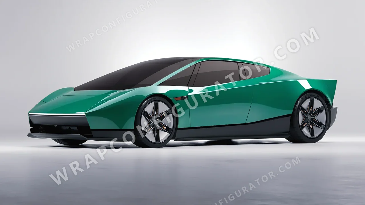 Green Tesla Roadster 2026 wrapped in Colourshield PPF by HyperPro Sea Green HGF79-P