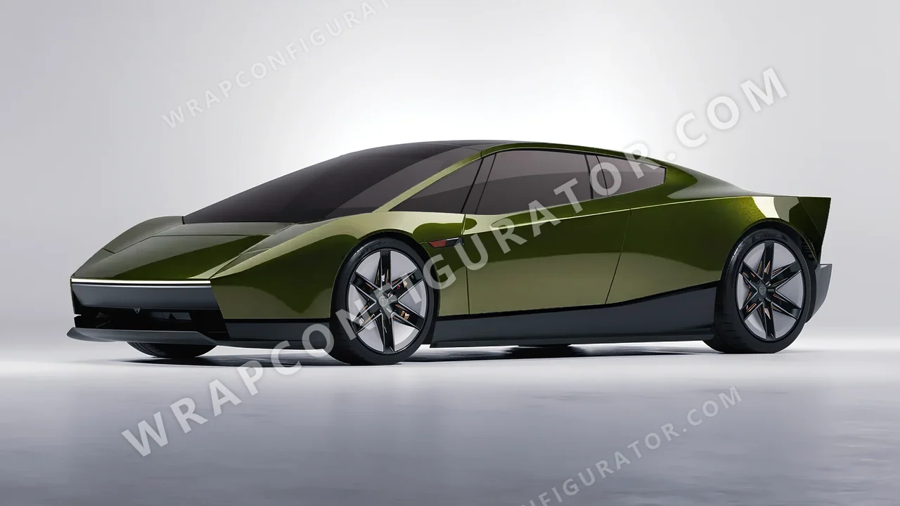 Green Tesla Roadster 2026 wrapped in Colourshield PPF by HyperPro Seaweed Green HGM47-P