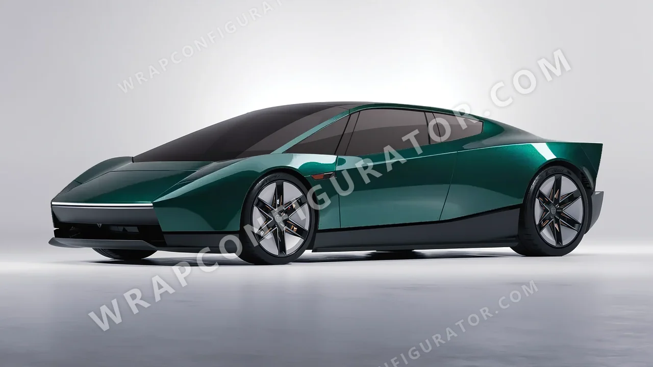 Green Tesla Roadster 2026 wrapped in Inozetek Dynamic PPF Emerald Green DPPF902