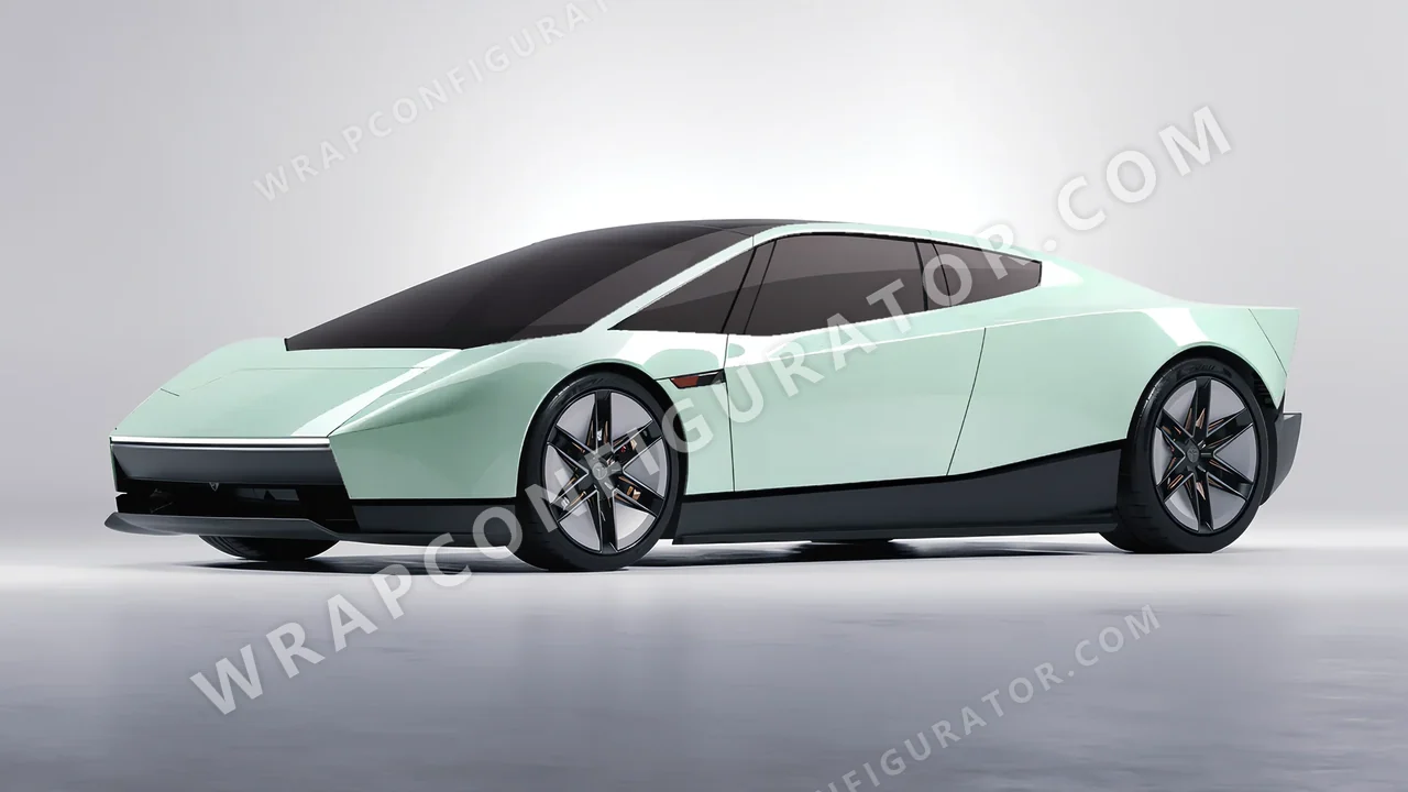 Green Tesla Roadster 2026 wrapped in Inozetek Dynamic PPF Light Mint DPPF934
