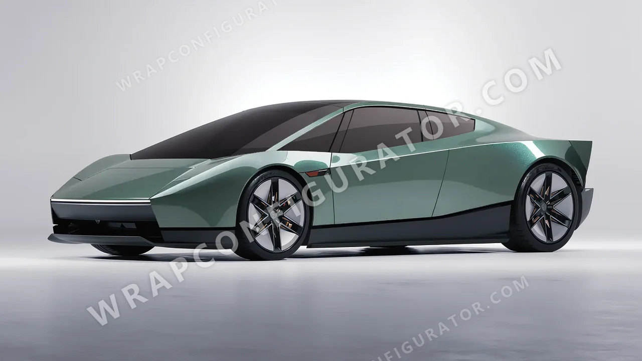Green Tesla Roadster 2026 wrapped in Inozetek Dynamic PPF Sage Green DPPF710