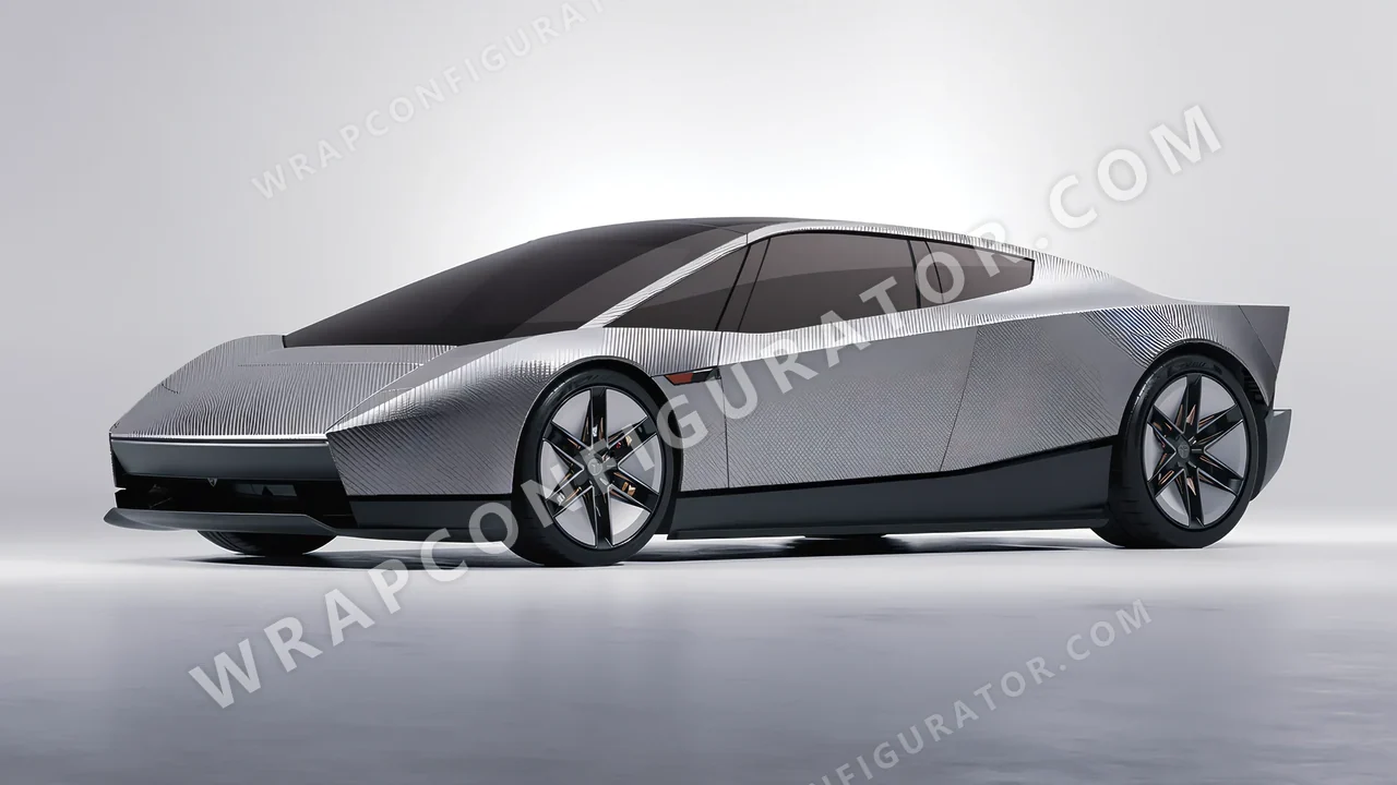 Grey Tesla Roadster 2026 wrapped in 3M Carbon Fiber Anthracite CFS201