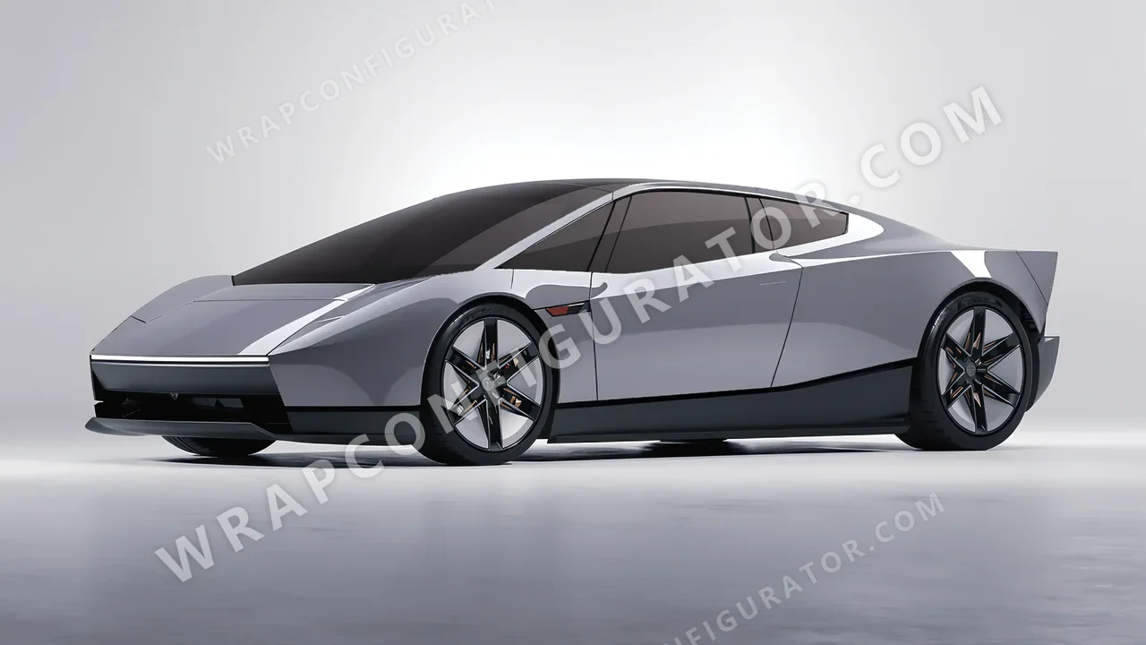 Grey Tesla Roadster 2026 wrapped in 3M Gloss Storm Gray G31