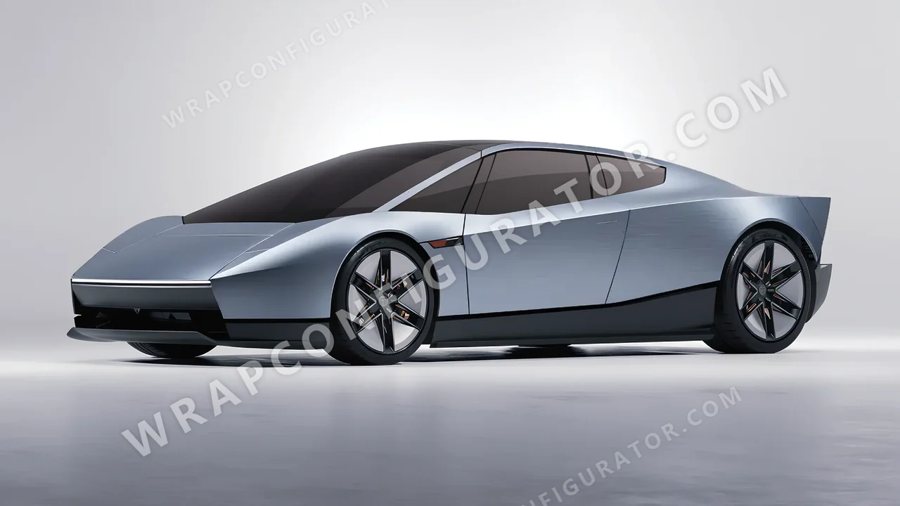 Grey Tesla Roadster 2026 wrapped in Avery Dennison Brushed Steel SW900-813-X