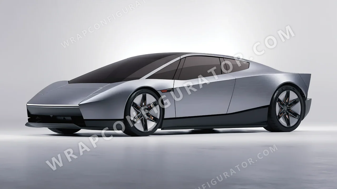 Grey Tesla Roadster 2026 wrapped in Avery Dennison Brushed Titanium SW900-802-X