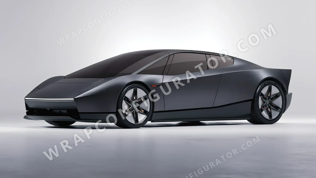 Grey Tesla Roadster 2026 wrapped in Avery Dennison Dark Grey SW900-854-M