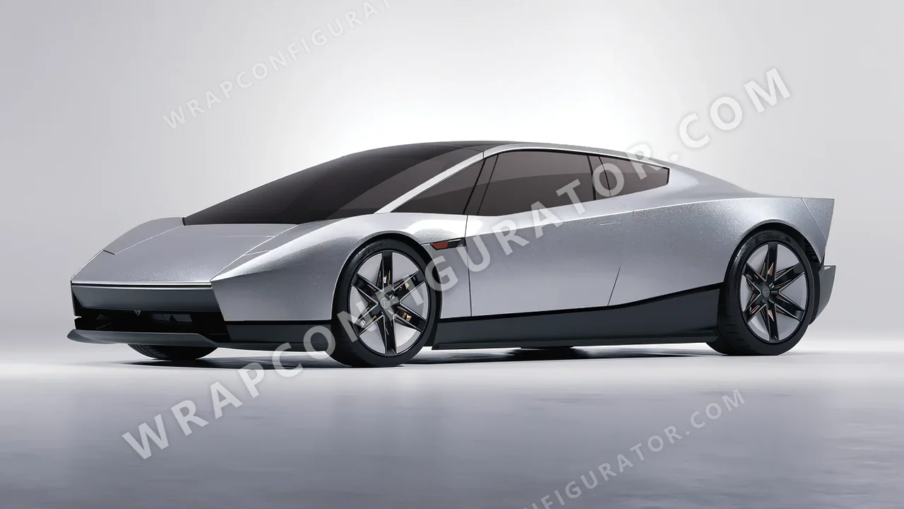 Grey Tesla Roadster 2026 wrapped in Avery Dennison Silver SW900-803-M